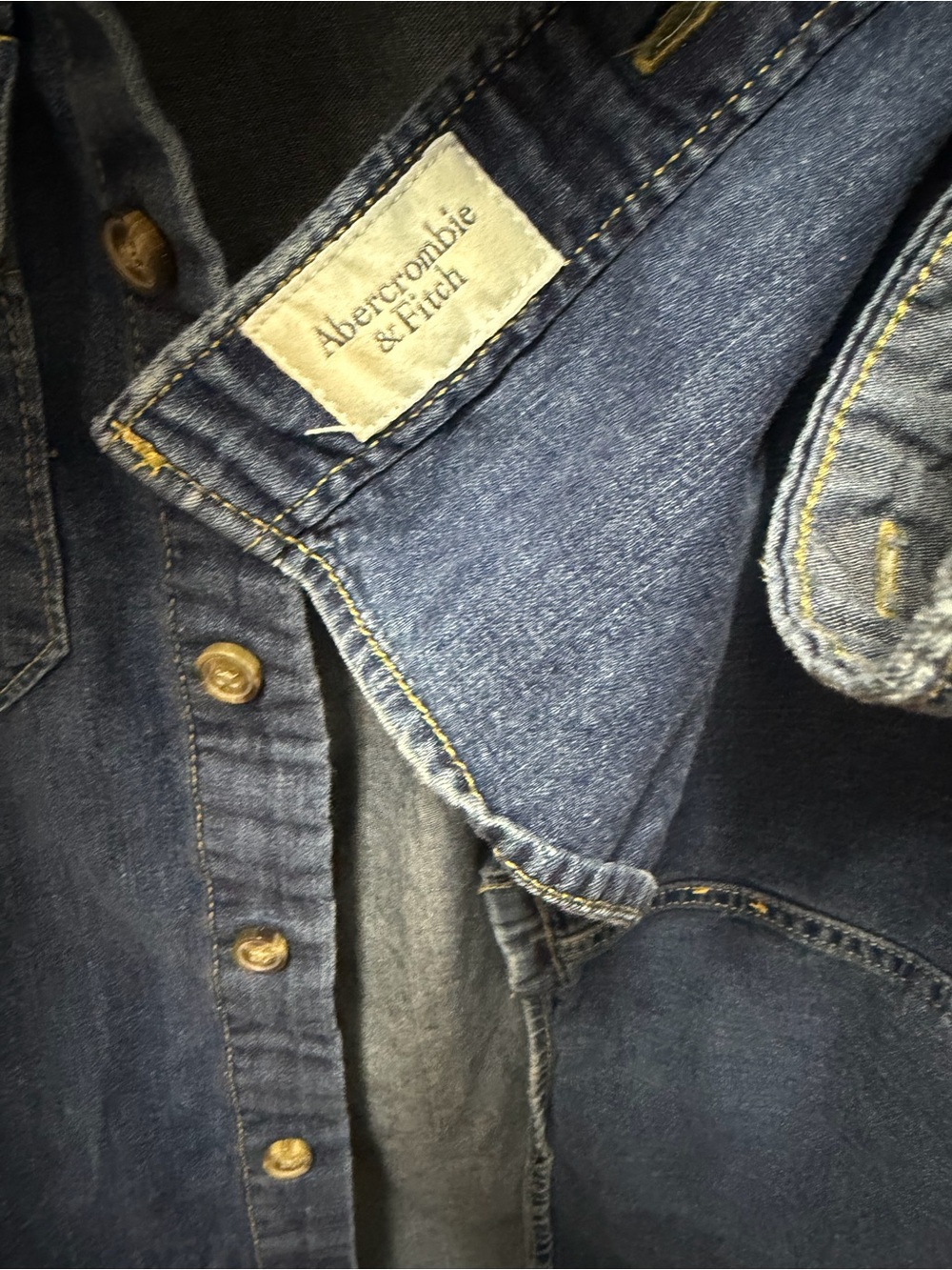 Abercrombie & Fitch Light Blue Denim Shirt Jacket - Picture 3 of 5